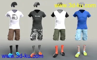 3D打印模型Socks In Krokz Outfit Textures的图片