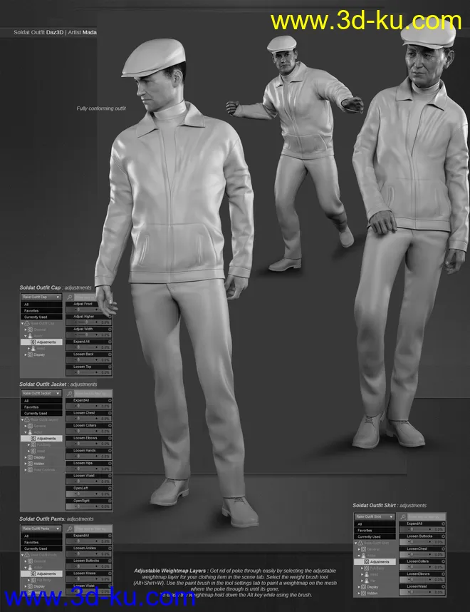 Soldat Outfit for Genesis 8 Male(s)模型的图片5