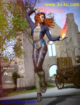 3D打印模型Soul Keeper Outfit for Genesis 8 Female(s)的图片