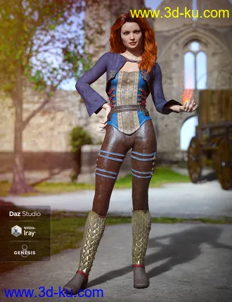 3D打印模型Soul Keeper Outfit for Genesis 8 Female(s)的图片