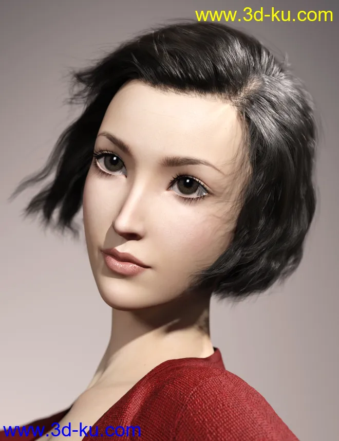 SP Hair 005 for Genesis 3 and 8 Female(s)模型的图片7