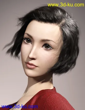 3D打印模型SP Hair 005 for Genesis 3 and 8 Female(s)的图片
