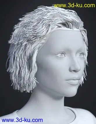 3D打印模型SP Hair 005 for Genesis 3 and 8 Female(s)的图片