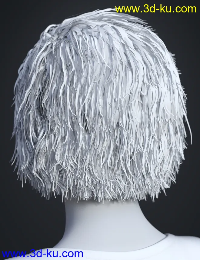 SP Hair 005 for Genesis 3 and 8 Female(s)模型的图片10