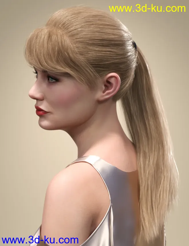 SP Hair 008 for Genesis 3 and 8 Female(s)模型的图片1