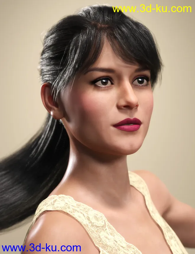 SP Hair 008 for Genesis 3 and 8 Female(s)模型的图片2