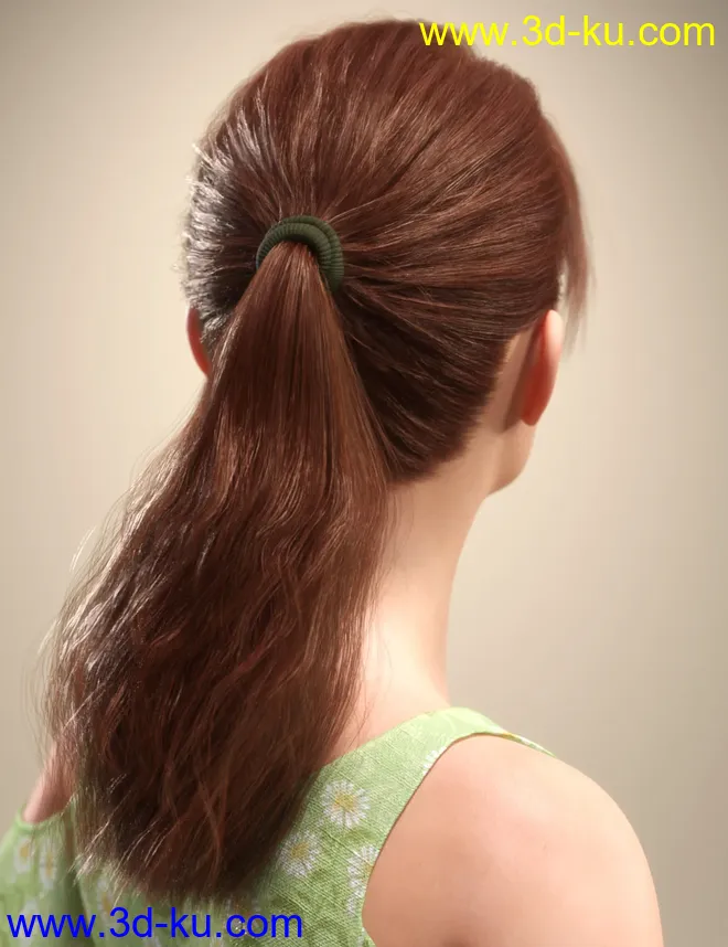 SP Hair 008 for Genesis 3 and 8 Female(s)模型的图片3