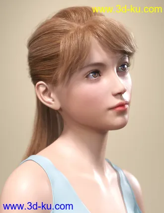 3D打印模型SP Hair 008 for Genesis 3 and 8 Female(s)的图片