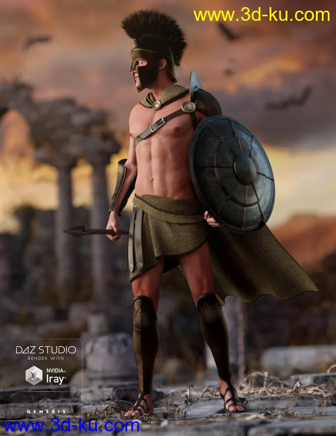 Spartan Warrior Textures模型的图片3