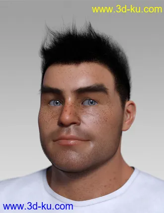 3D打印模型Spiky Hair for Genesis 3 and 8的图片