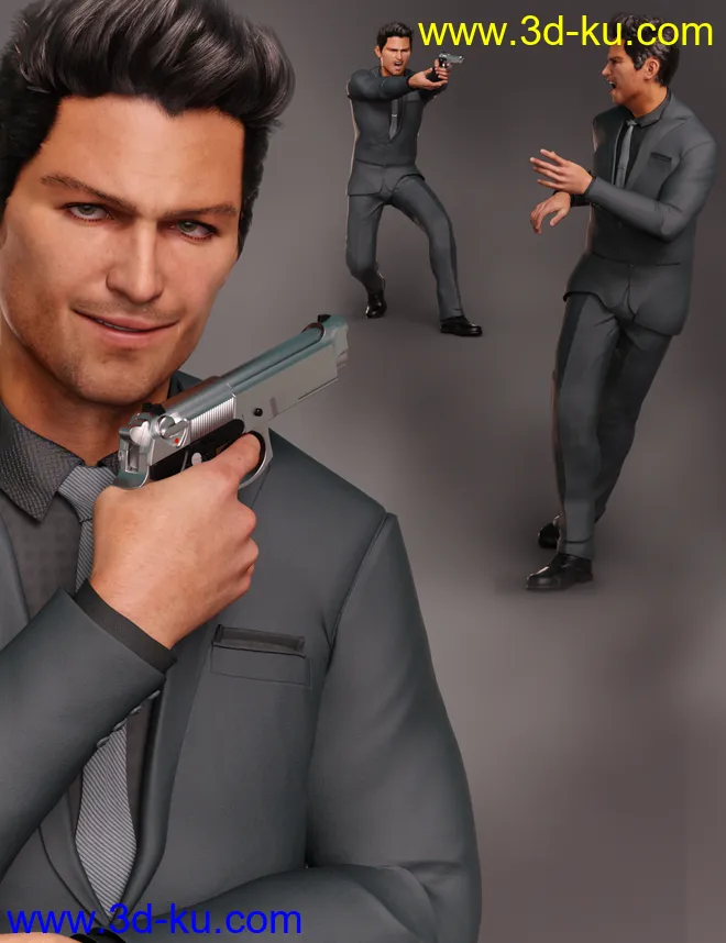 Spy Guy Poses for Jonathan 8 and Genesis 8 Male模型的图片1