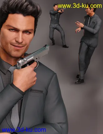 3D打印模型Spy Guy Poses for Jonathan 8 and Genesis 8 Male的图片