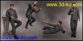 3D打印模型Spy Guy Poses for Jonathan 8 and Genesis 8 Male的图片