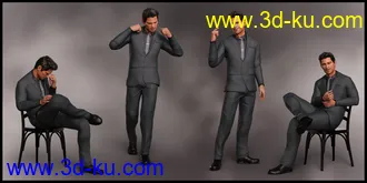 3D打印模型Spy Guy Poses for Jonathan 8 and Genesis 8 Male的图片