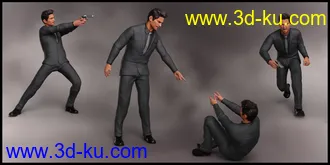 3D打印模型Spy Guy Poses for Jonathan 8 and Genesis 8 Male的图片