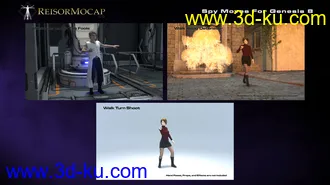 3D打印模型Spy Moves For Genesis 8的图片