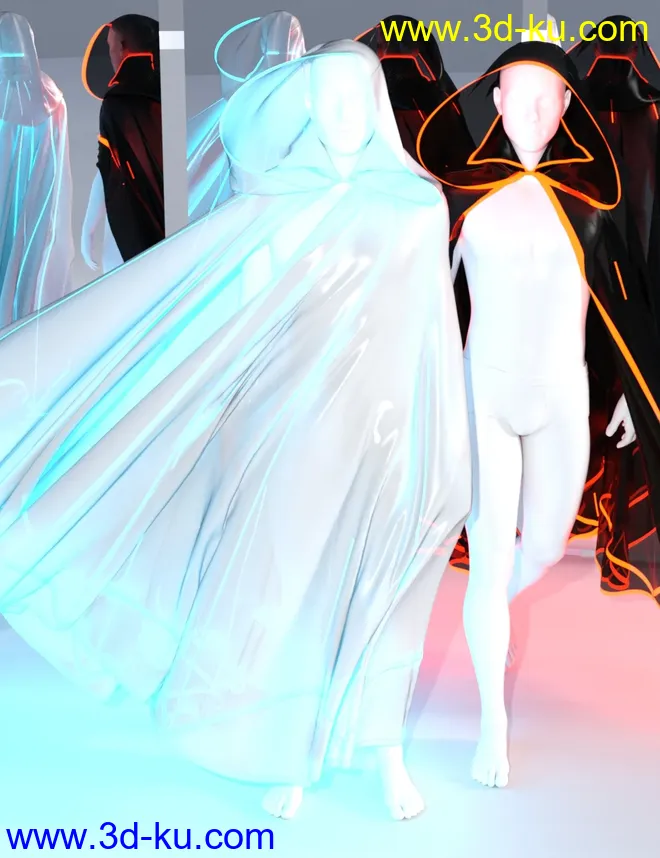 SsC dForce Raiding Cloak for Genesis 3 and 8模型的图片8