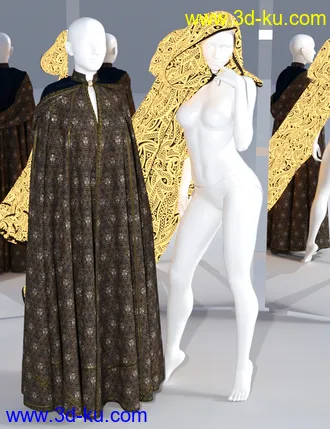 3D打印模型SsC dForce Raiding Cloak for Genesis 3 and 8的图片