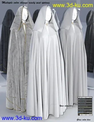 3D打印模型SsC dForce Raiding Cloak for Genesis 3 and 8的图片