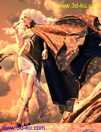 3D打印模型SsC dForce Raiding Cloak for Genesis 3 and 8的图片