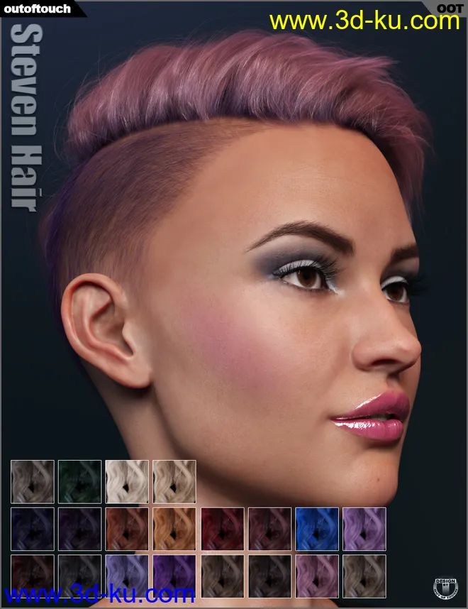 Steven Hair for Genesis 3 and Genesis 8模型的图片11