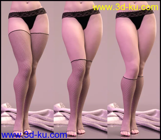 Stockings and Socks Fashion for Genesis 8 Female模型的图片4