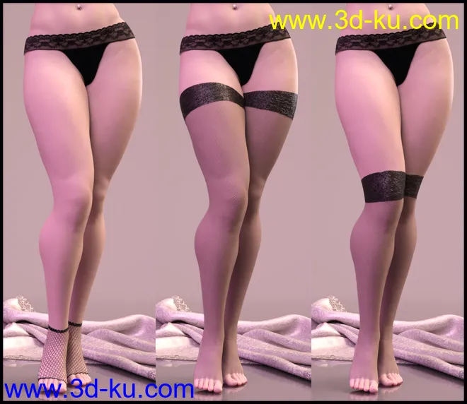 Stockings and Socks Fashion for Genesis 8 Female模型的图片5