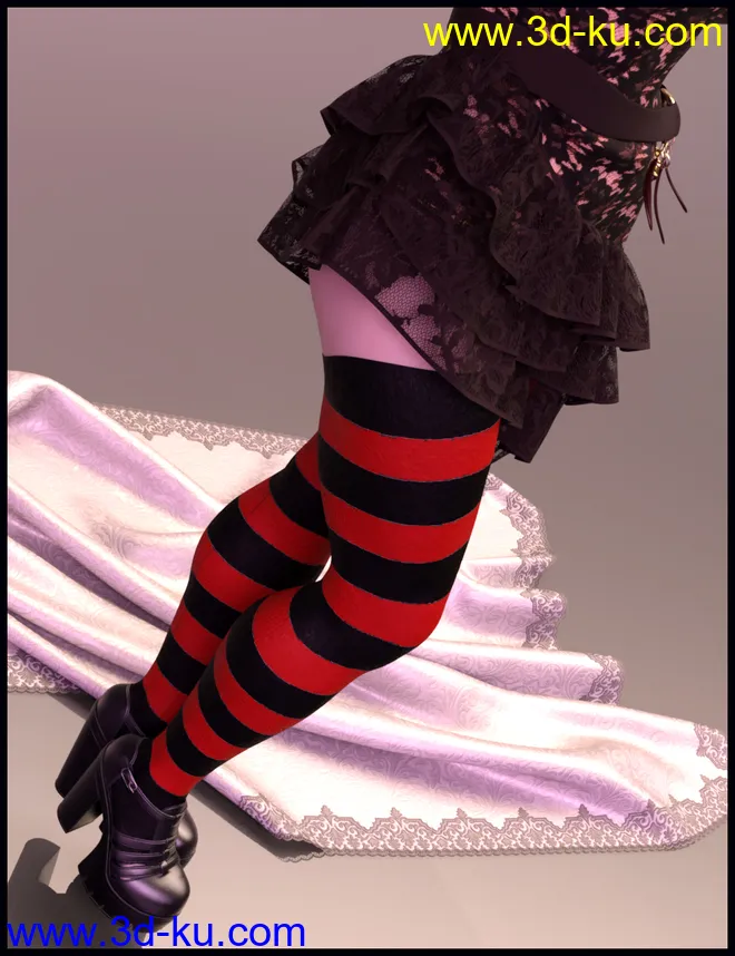 Stockings and Socks Fashion for Genesis 8 Female模型的图片12