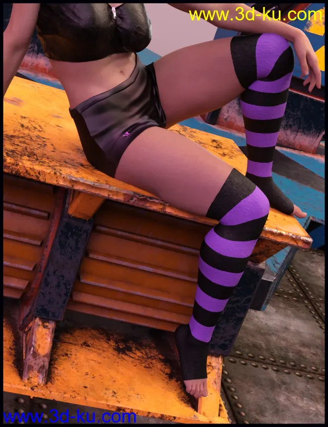 Stockings and Socks Fashion for Genesis 8 Female模型的图片13
