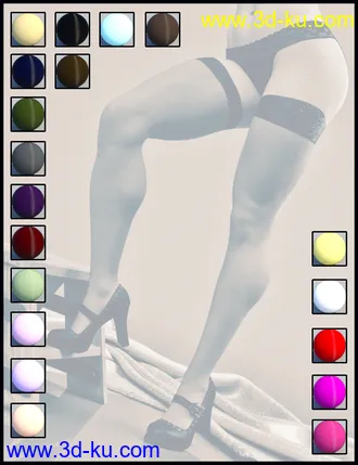 3D打印模型Stockings and Socks Fashion for Genesis 8 Female的图片