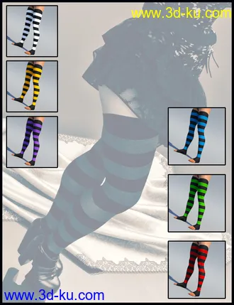 3D打印模型Stockings and Socks Fashion for Genesis 8 Female的图片