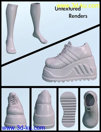 3D打印模型Stomp Trainers for Genesis 8 Female(s)的图片