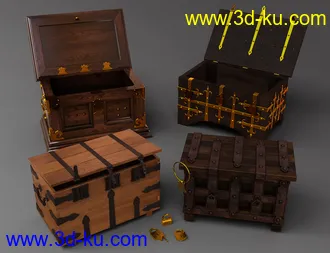 3D打印模型Strongboxes, Locks and Keys的图片