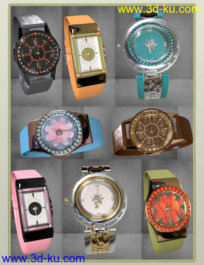 Stylish Watches for Genesis 8 Female(s)模型的图片1