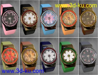 3D打印模型Stylish Watches for Genesis 8 Female(s)的图片