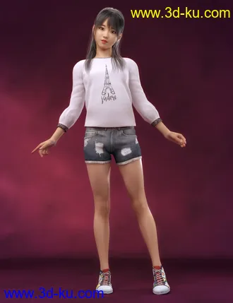 3D打印模型Sue Character and Hair for Genesis 8 Female的图片