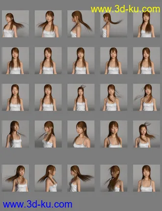 3D打印模型Sue Character and Hair for Genesis 8 Female的图片