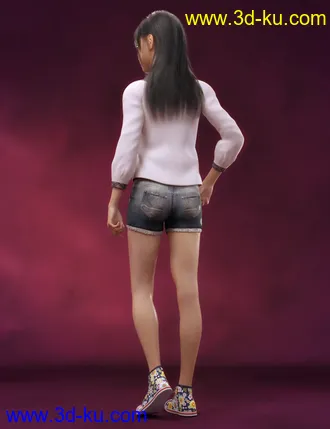 3D打印模型Sue Character and Hair for Genesis 8 Female的图片