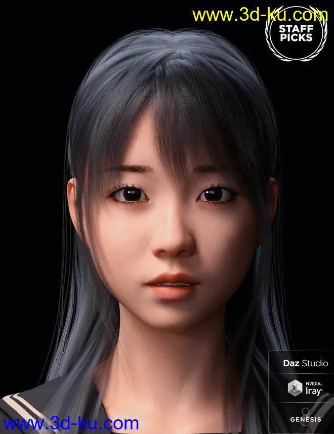 Sue Character and Hair for Genesis 8 Female模型的图片13