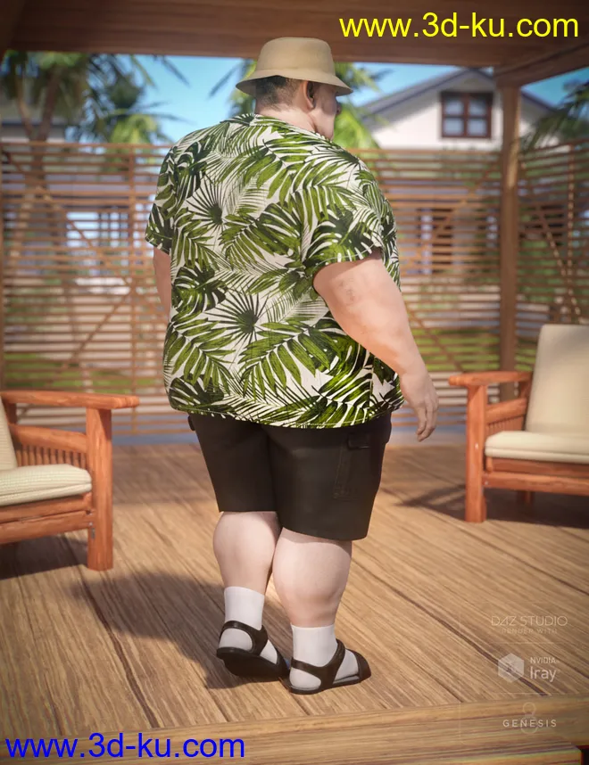 Summer Vacation Outfit for Genesis 8 Male(s)模型的图片4