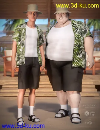3D打印模型Summer Vacation Outfit for Genesis 8 Male(s)的图片