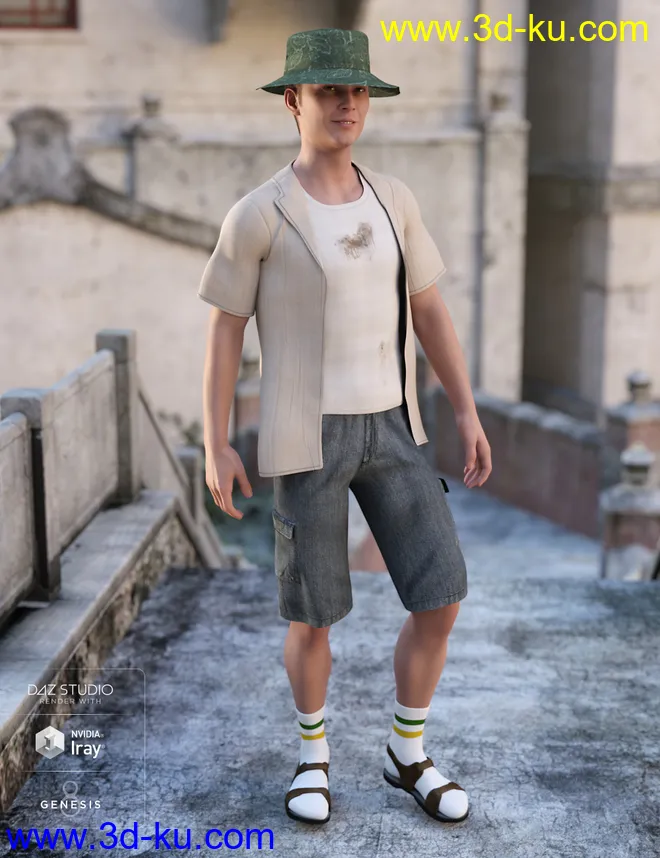 Summer Vacation Outfit Textures模型的图片3