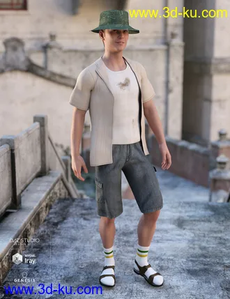 3D打印模型Summer Vacation Outfit Textures的图片