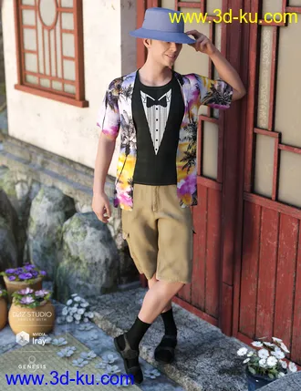 3D打印模型Summer Vacation Outfit Textures的图片