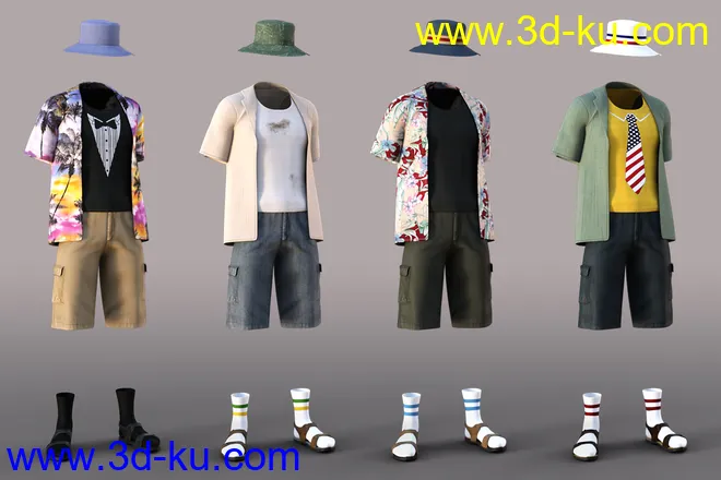 Summer Vacation Outfit Textures模型的图片6