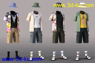 3D打印模型Summer Vacation Outfit Textures的图片
