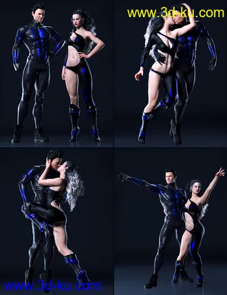 3D打印模型Super Couple Pose Set for Genesis 8的图片