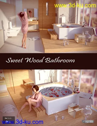 3D打印模型Sweet Wood Bathroom的图片