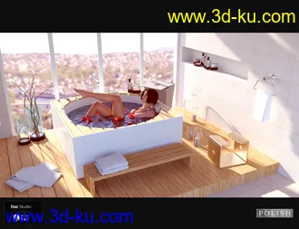 3D打印模型Sweet Wood Bathroom的图片