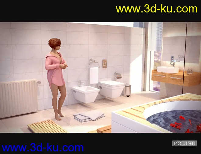 Sweet Wood Bathroom模型的图片3